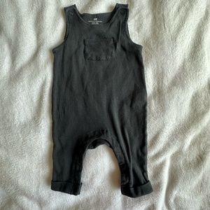 Baby H&M Gray Romper Sz 6 months
